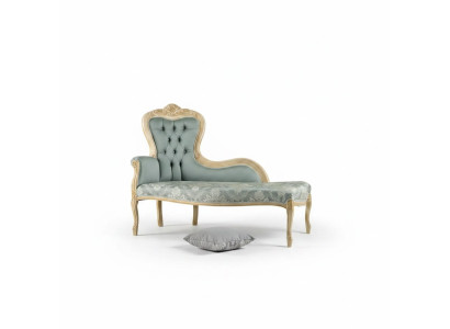 Luxury furniture chaise longue living room classic design textile upholstery