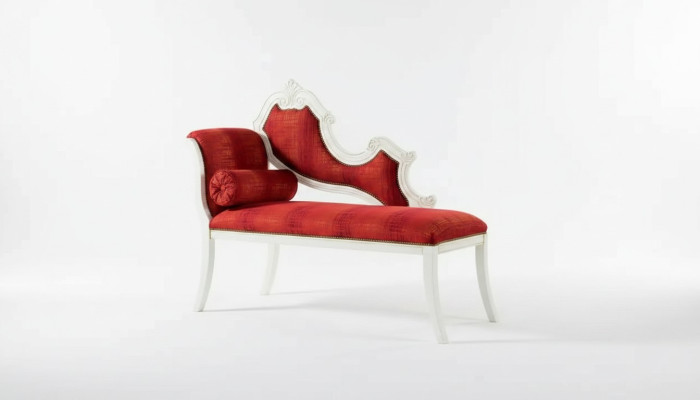 Red chaise lounge classic furniture living room furniture designer lounger