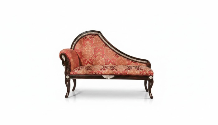 Living room chaise lounge upholstery fabric textile luxury seating furniture new