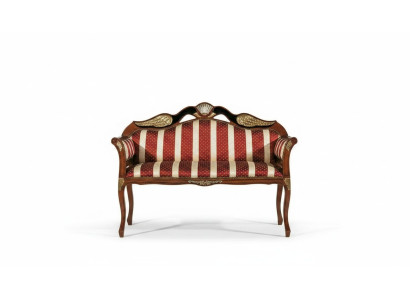 Classic bench upholstery furniture baroque style textile bench two-seater