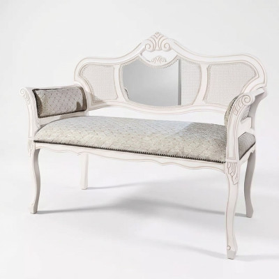 Bench Living Room Classic Seat Bench Fabric Textile Furniture Benches Benches