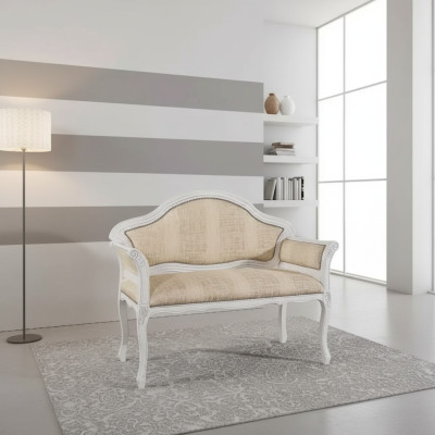 Beige Classic Upholstered Bench Designer Living Room Furniture New Luxury