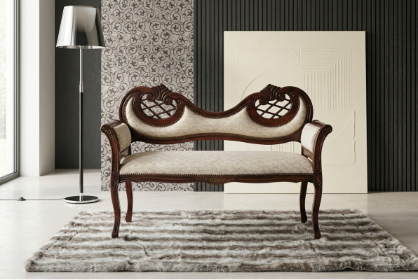 Living room luxury sofa upholstery fabric textile seating upholstered bench