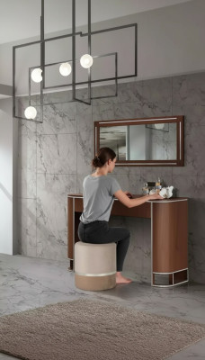 Designer Complete Dressing Table + Mirror Modern Furniture New 2-Piece Set