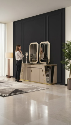 Luxury Sideboard Dining Room Sideboard Modern Design Dresser Mirror New Furniture