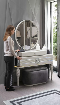 Bedroom vanity table with mirror luxury new console modern design