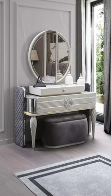 Bedroom vanity table with mirror luxury new console modern design