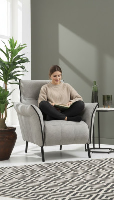 Armchair Design Upholstery Textile Furniture Luxury Living Room Modern Upholstered Armchair New