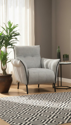 Armchair Design Upholstery Textile Furniture Luxury Living Room Modern Upholstered Armchair New