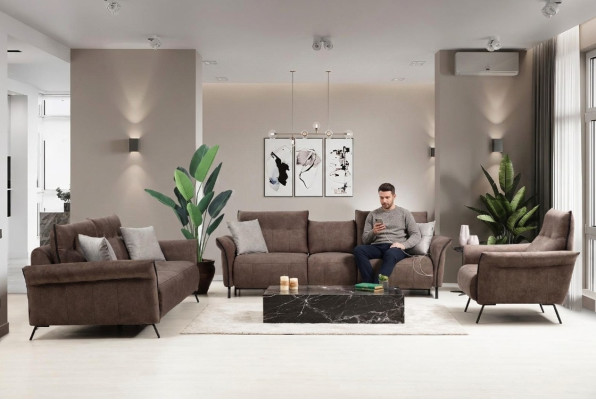 Set living room sofa couch designer modern sofa suite luxury armchair new