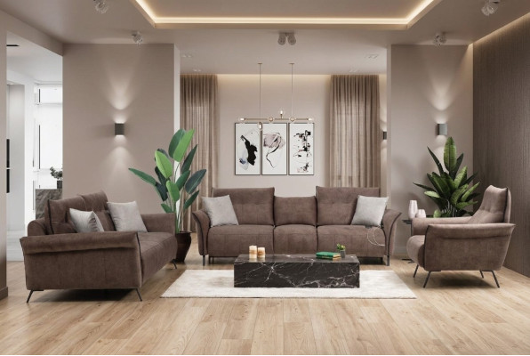 Set living room sofa couch designer modern sofa suite luxury armchair new