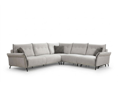 Living room sofa L-shape modern design textile fabric luxury couch upholstered furniture