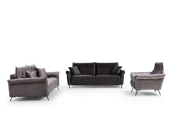 Modern sofa set 3 piece luxury armchair living room suite three-seater sofas