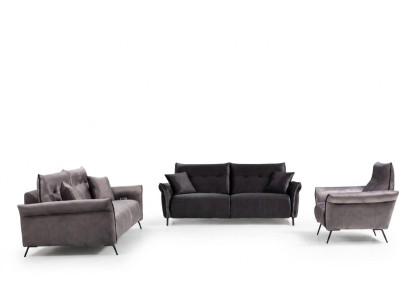 Modern sofa set 3 piece luxury armchair living room suite three-seater sofas