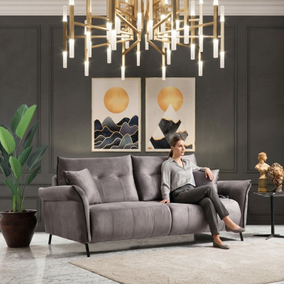 Sofa Couch Living Room Three-Seater Upholstered Sofa Luxury Design Furniture Modern Textile