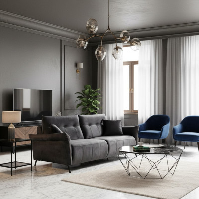 Three-seater sofa luxury modern living room upholstered textile furniture couch new