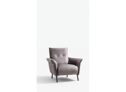 Designer armchair living room furniture modern luxury armchair gray upholstery textile