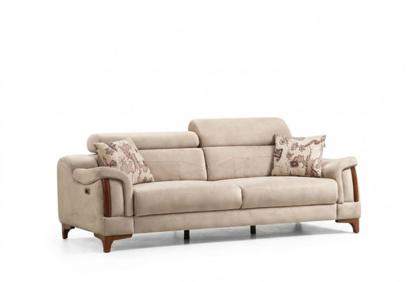 Three-seater sofa couch living room designer furniture modern upholstery textile