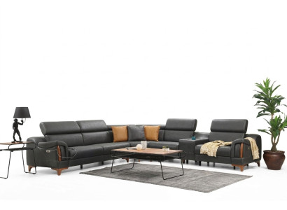 Luxury sectional sofa L-shape new furniture living room designer modern textile