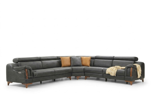 Sectional sofa L-shape modern sofa living room couch upholstery textile fabric furniture
