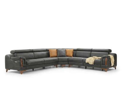 Sectional sofa L-shape modern sofa living room couch upholstery textile fabric furniture