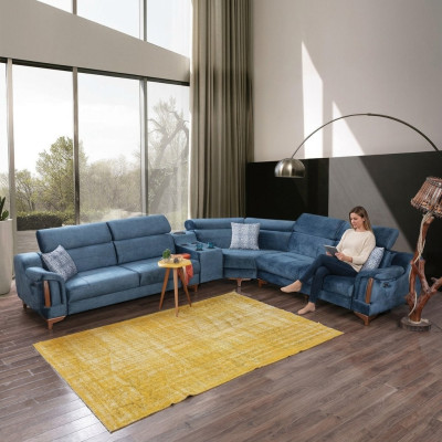 Living room corner sofa L-shape sofa couch modern design furniture textile