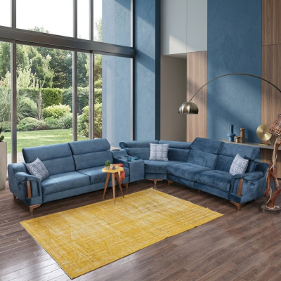Living room corner sofa L-shape sofa couch modern design furniture textile
