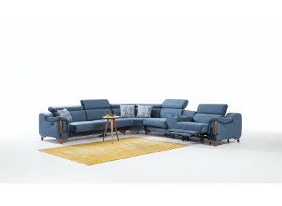 Luxury Textile Corner Sofa L-Shaped Fabric Modern Couch Living Room Design Furniture
