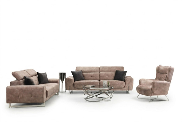 Sofa set three-seater sofas living room armchair modern design textile