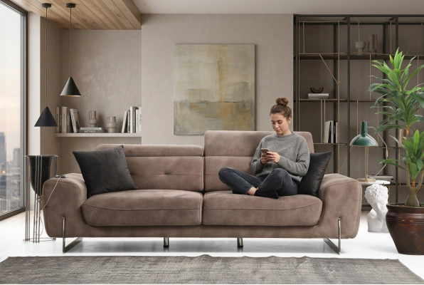 Three-seater sofa couch modern design upholstery furniture luxury textile