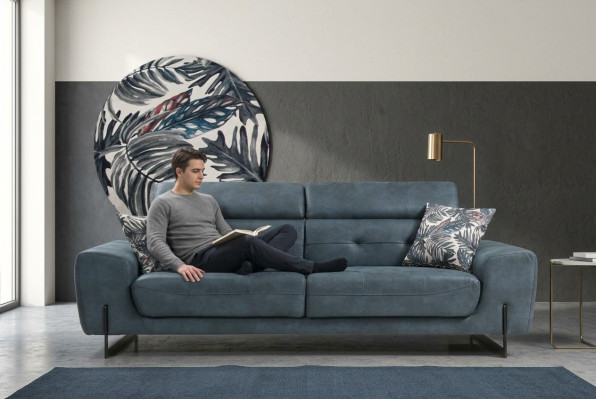 Three-seater sofa couch designer furniture living room modern seating new