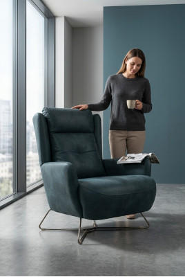 Modern black armchair living room designer seating furniture textile upholstery fabric
