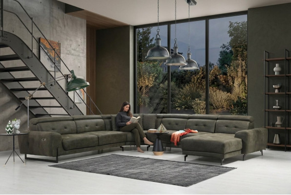Living room corner sofa U-shape luxury furniture modern sofa couch corner suite