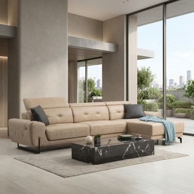 Luxury living room sofa couch L-shape designer furniture modern seating upholstered furniture