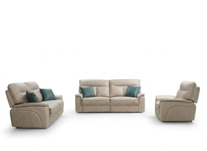 Designer sofa set 3-piece modern upholstered furniture complete living room