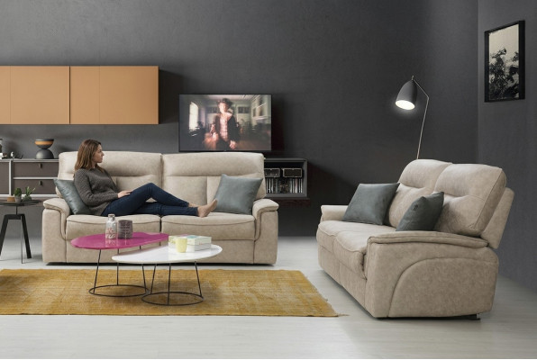 Complete set 2-piece three-seater sofas couch suite design modern living room