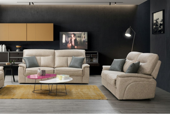 Complete set 2-piece three-seater sofas couch suite design modern living room