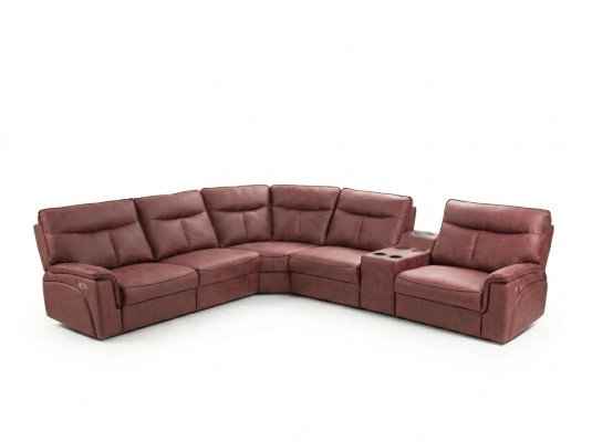 Sectional sofa L-shape design living room luxury seating furniture modern red upholstered furniture