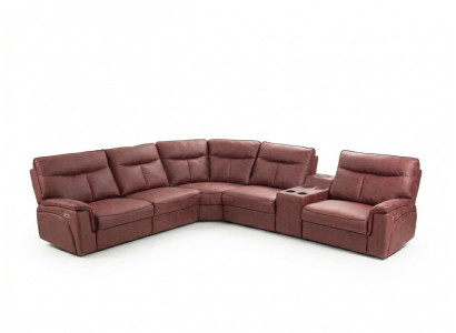 Sectional sofa L-shape design living room luxury seating furniture modern red upholstered furniture