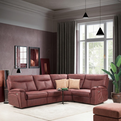 Luxury Corner Sofa Red Sofa Couch L-Shaped Modern Upholstered Furniture Designer Living Room