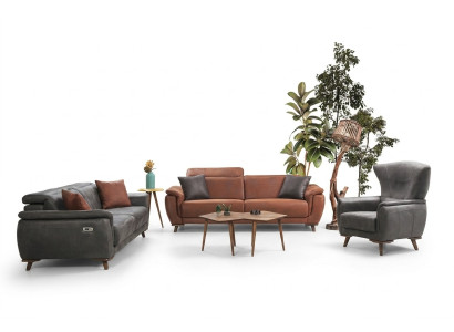 3-piece living room sofa set three-seater sofa couch modern armchair luxury