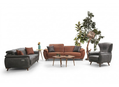 3-piece living room sofa set three-seater sofa couch modern armchair luxury
