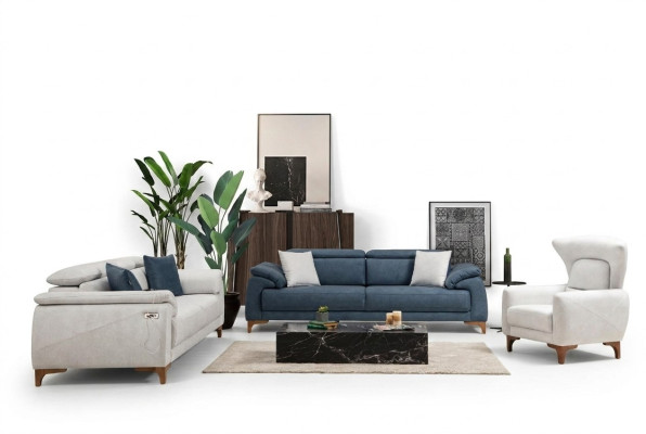 Living room set Modern luxury sofa set 3-piece upholstered furniture textile new