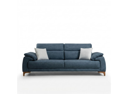 Sofa Couch Living Room Modern Furniture Three-Seater Blue Upholstered Sofa Design