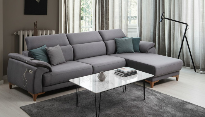 L-shaped sectional modern living room sofa couch upholstered furniture luxury design