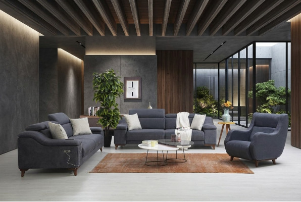 Sofa Set Complete Modern Living Room Textile Couch Luxury Upholstered Furniture