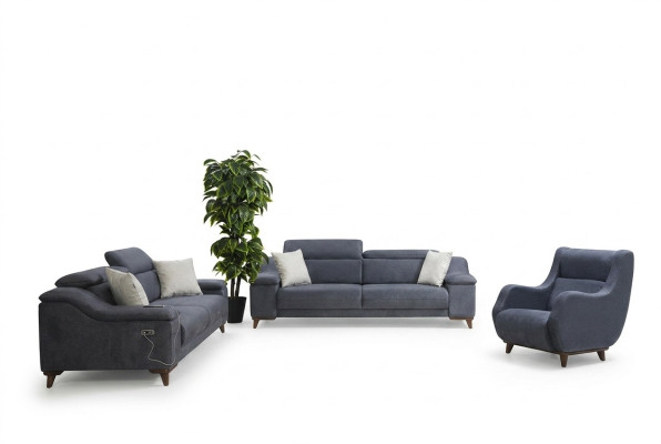 Sofa Set Complete Modern Living Room Textile Couch Luxury Upholstered Furniture