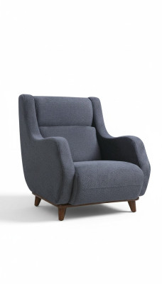 Gray armchair modern seating living room upholstered furniture textile furniture design