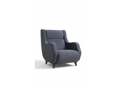 Gray armchair modern seating living room upholstered furniture textile furniture design