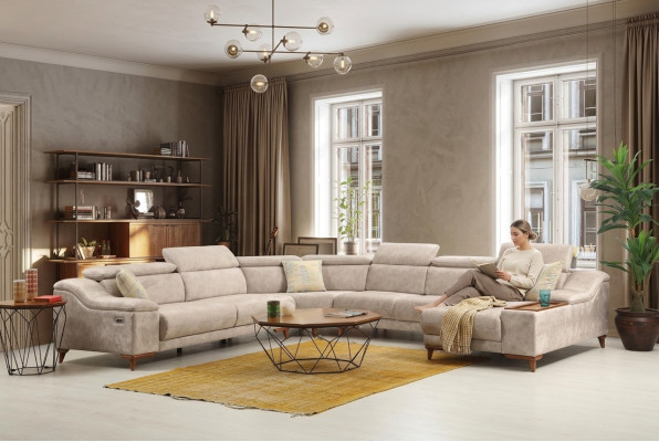 Corner sofa U-shape upholstered sofa couch set corner sofas modern living room